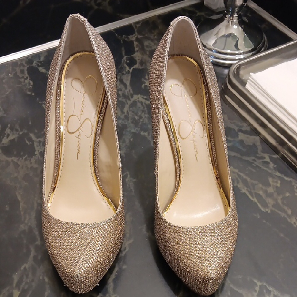 Jessica Simpson Gold Women's Heels